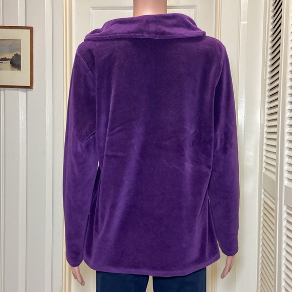 d&co. Essentials Medium Purple Cowl Neck Sweater - Picture 6 of 14